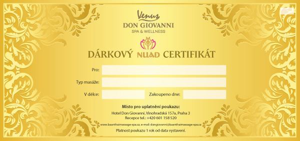 Dárkový certifikát NUAD